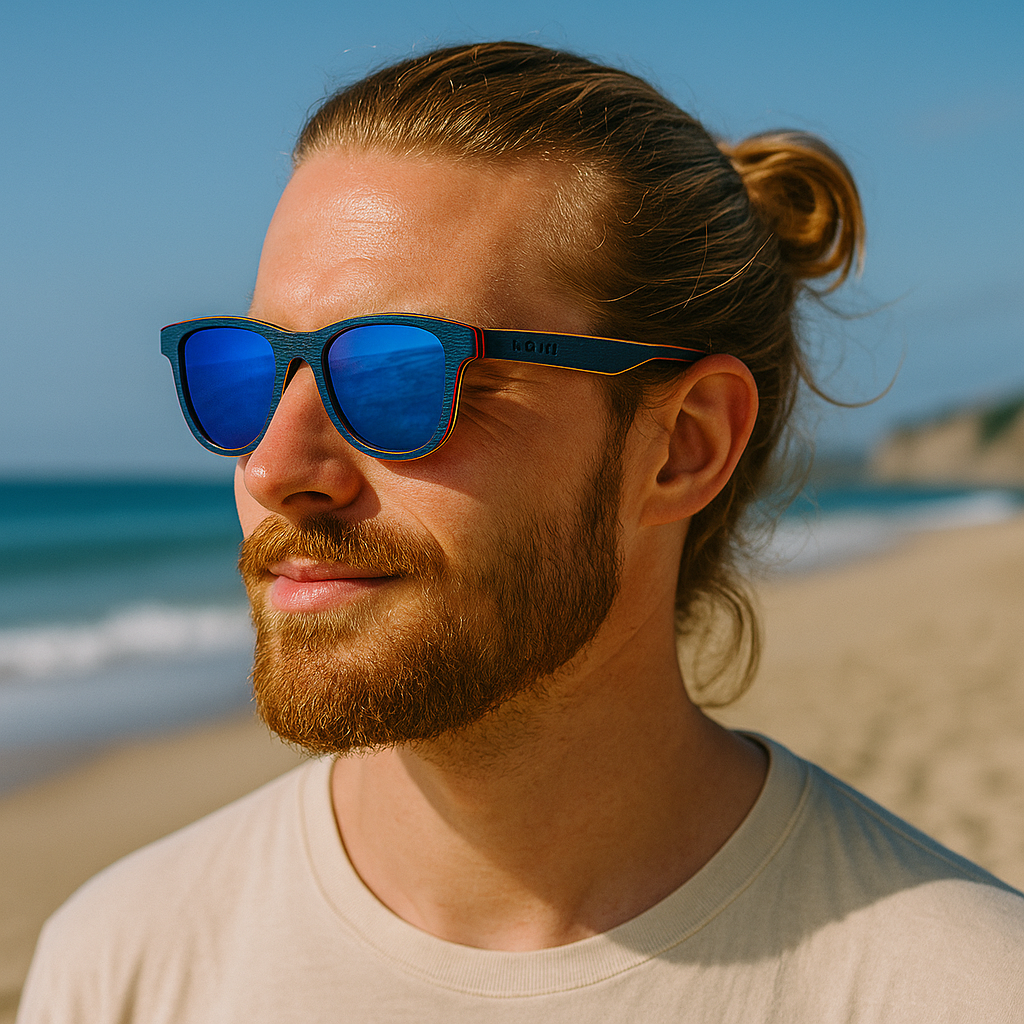 BLUE SUMMER – Gafas de sol polarizadas de madera con alma mediterránea