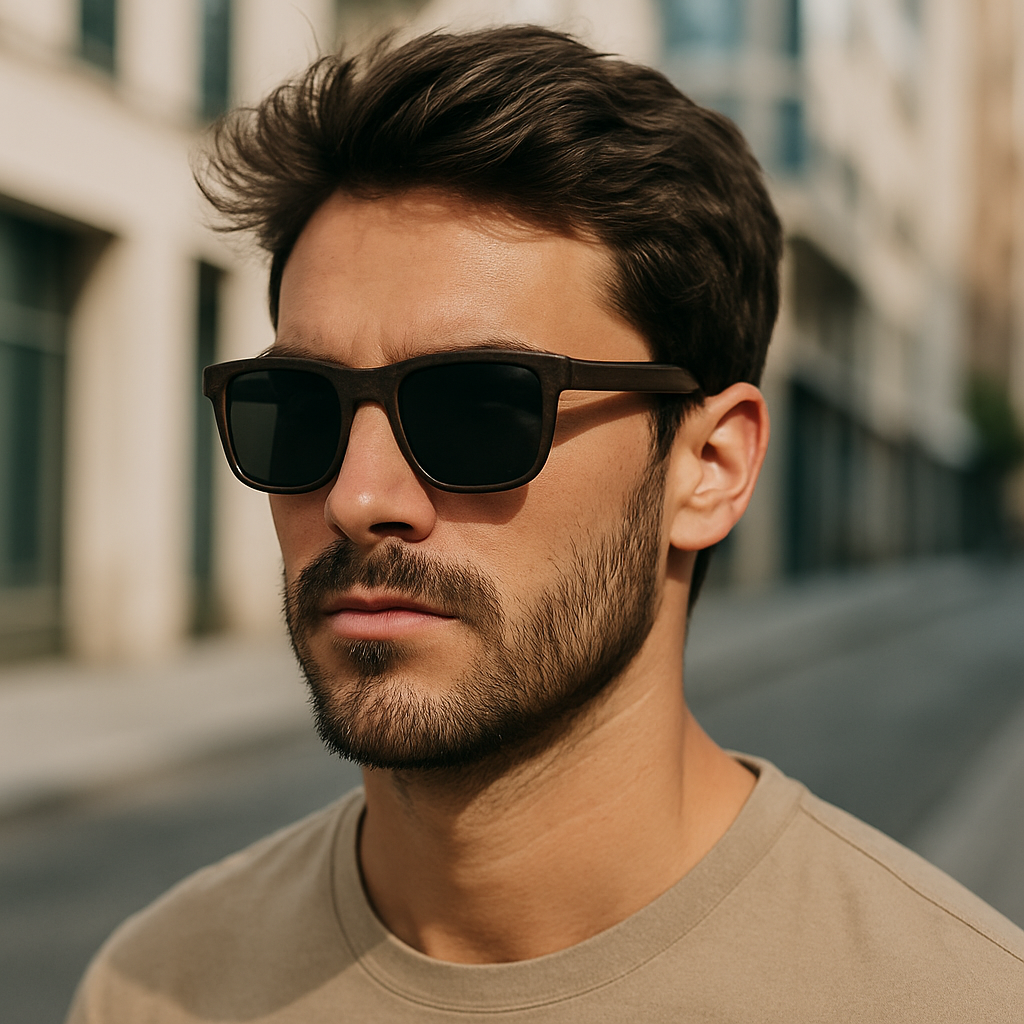 BROWN GOTHO - Gafas de Sol Polarizadas de Bambú oscuro con elegancia sobria y rebelde