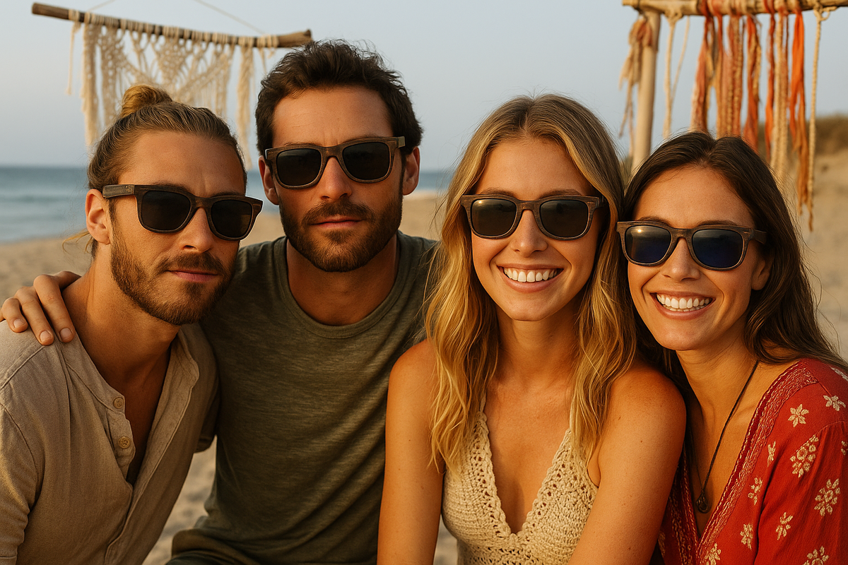 BROWN GOTHO - Gafas de Sol Polarizadas de Bambú oscuro con elegancia sobria y rebelde