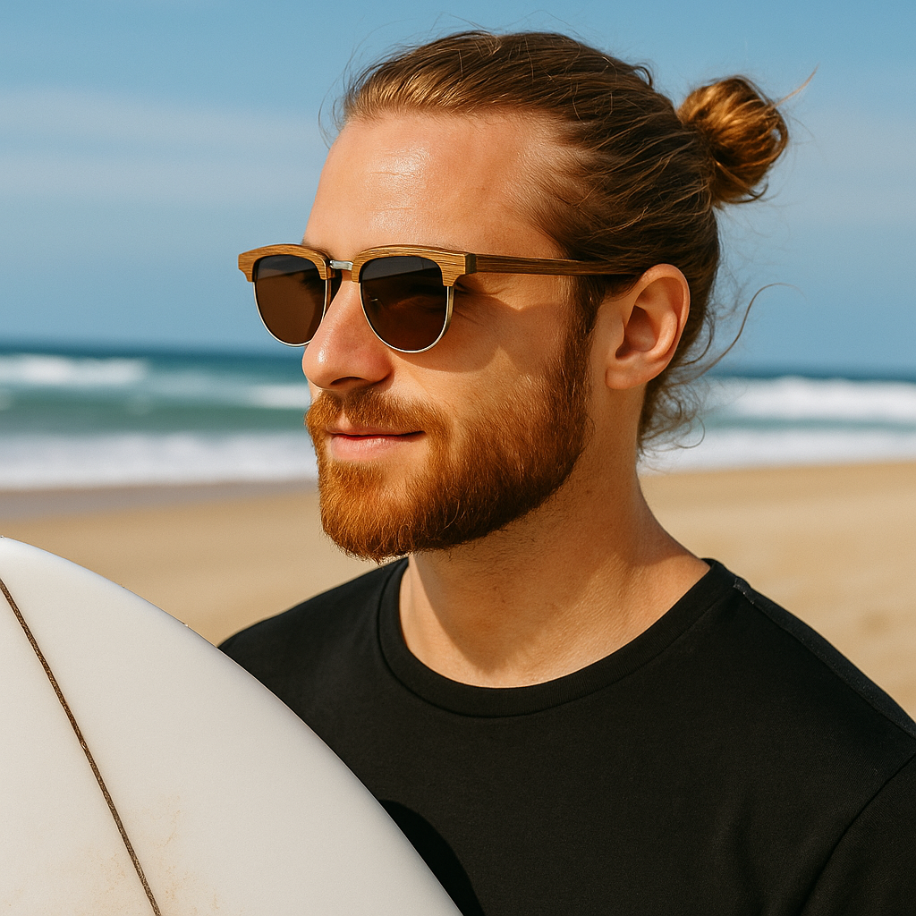CLUBMASTER RAYMAN – Gafas de Sol Polarizadas con Estilo retro en madera natural