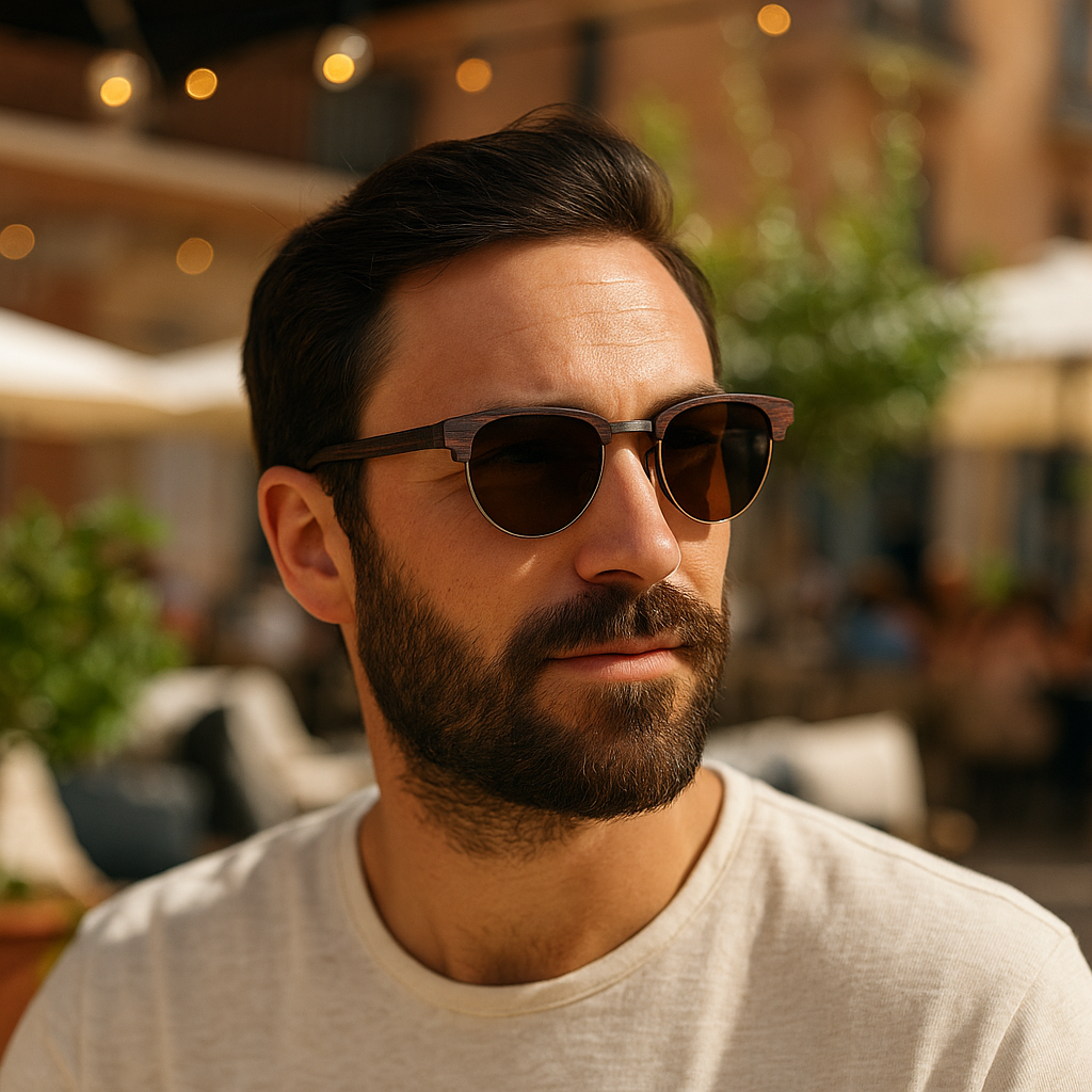 CLUBMASTER RAYMAN – Gafas de Sol Polarizadas con Estilo retro en madera natural