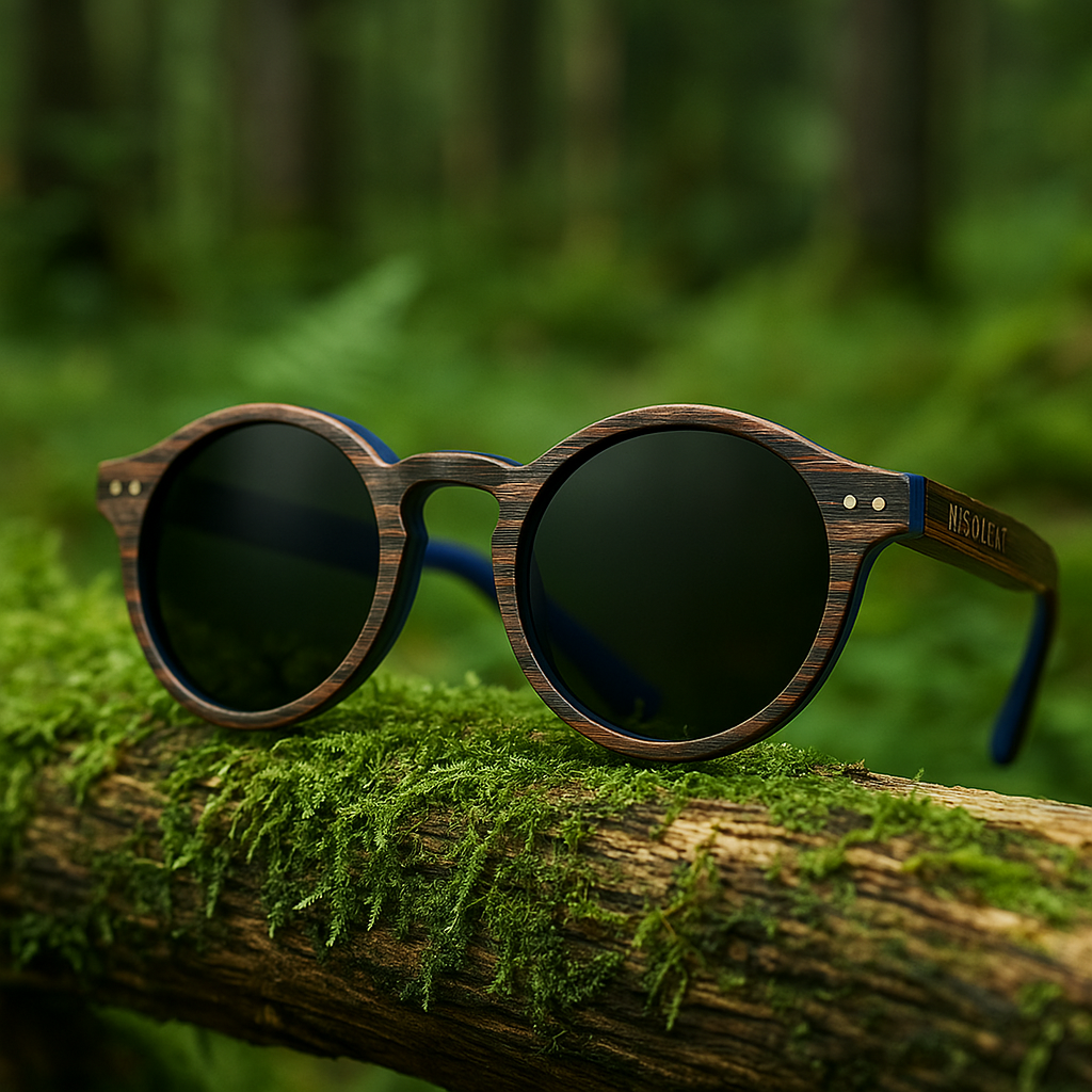 GOLFMASTER BLUE - Gafas de Sol Polarizadas - Estilo boho en madera: esencia bohemia, diseño auténtico