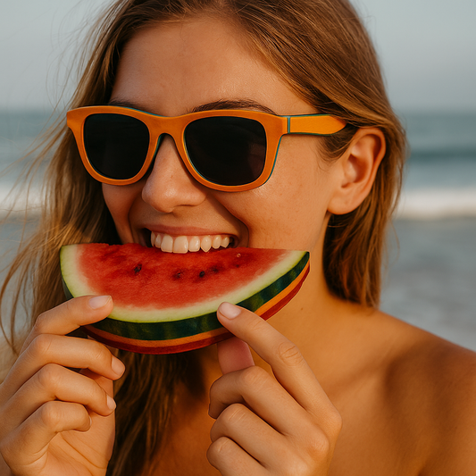 RODNEY CITRIC – Gafas de Sol Polarizadas Estilo Wayfarer en Madera Multicolor