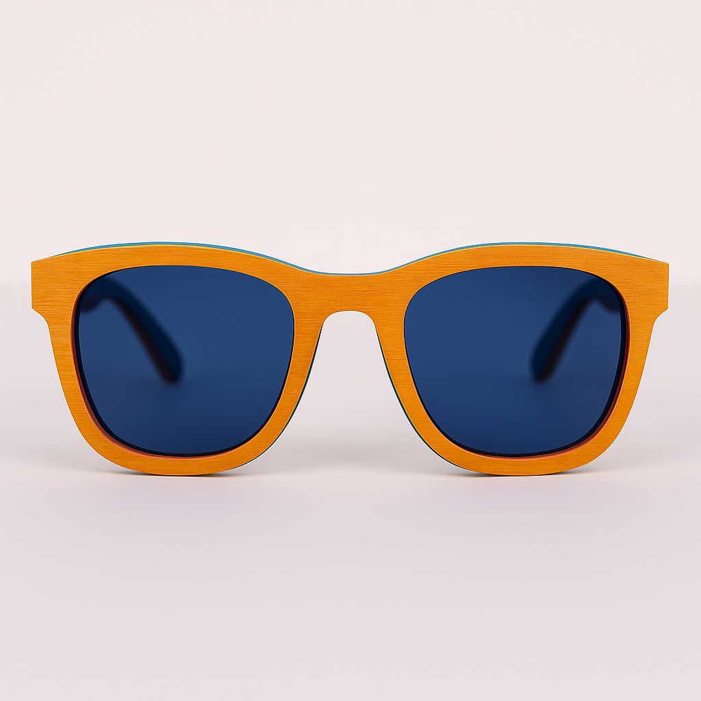 RODNEY CITRIC – Gafas de Sol Polarizadas Estilo Wayfarer en Madera Multicolor