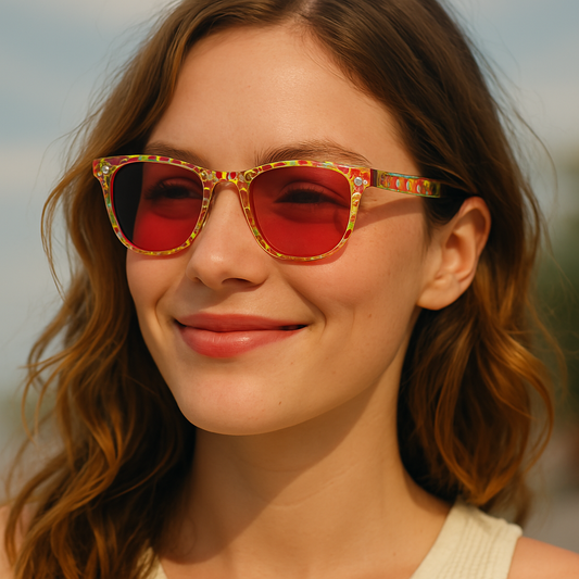 WARHOL MARGUERITE - Gafas de Sol Polarizadas - Wayfarer Coloridas - Energía Romántica