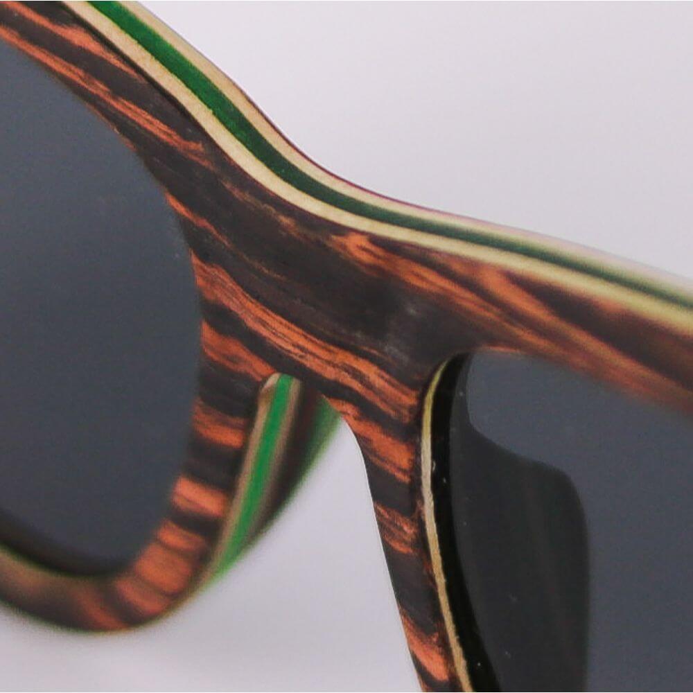 Detalle puente Gafas de sol de madera Bambudy Grove