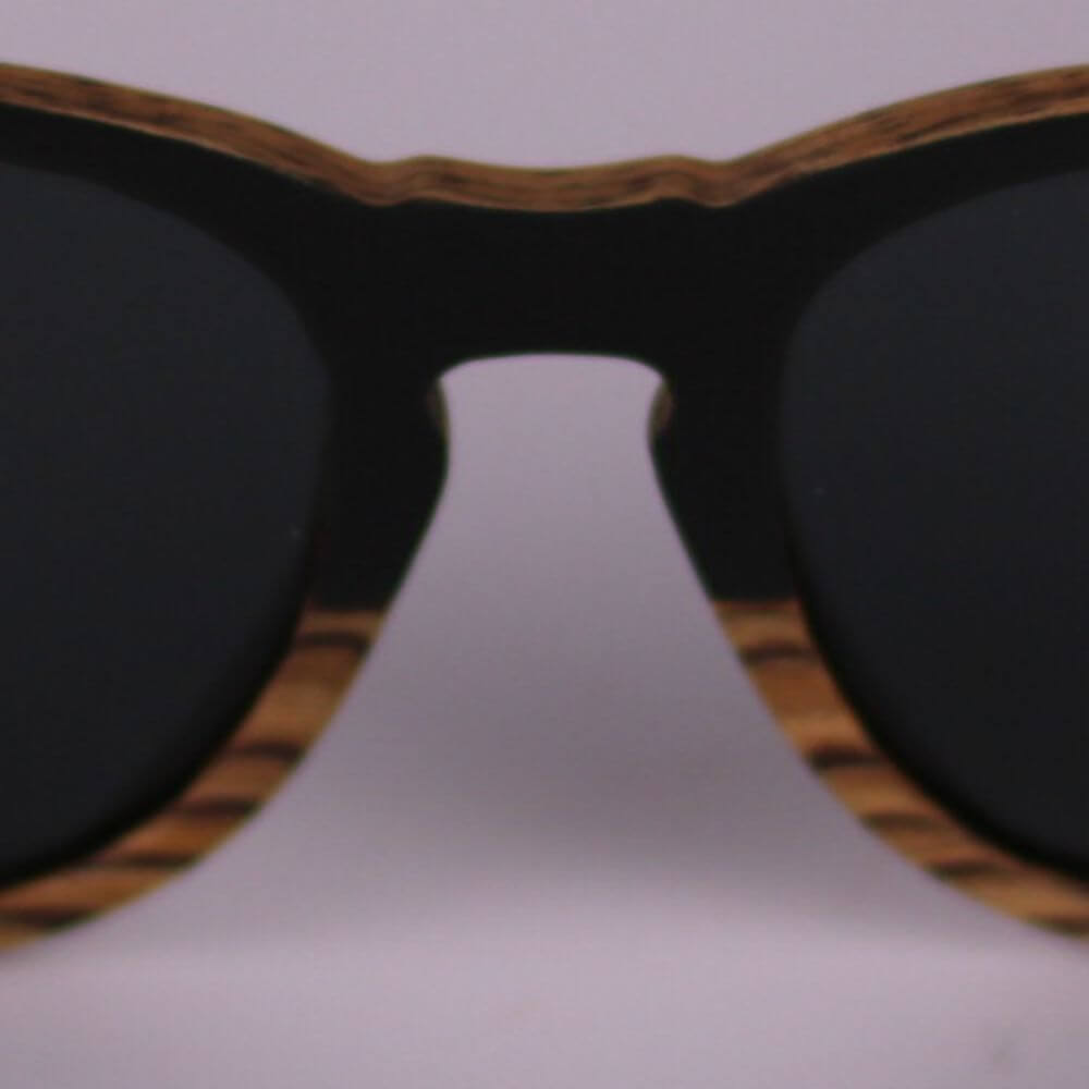 BARTIS MACKAY - Gafas de Sol Polarizadas de Madera de Estilo Retro con Contraste Natural