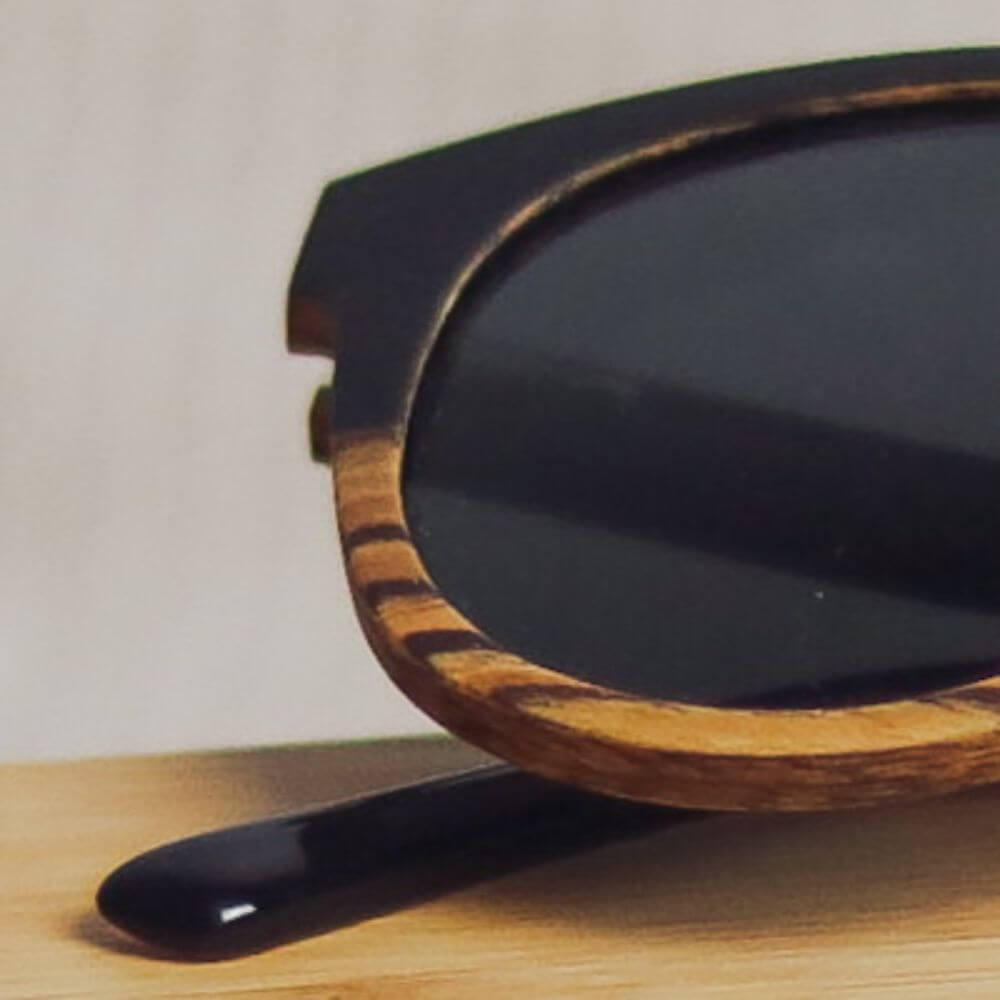 BARTIS MACKAY - Gafas de Sol Polarizadas de Madera de Estilo Retro con Contraste Natural
