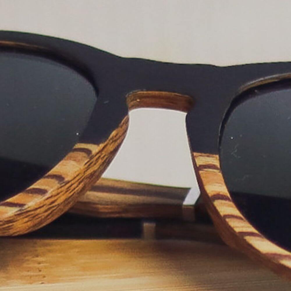 BARTIS MACKAY - Gafas de Sol Polarizadas de Madera de Estilo Retro con Contraste Natural