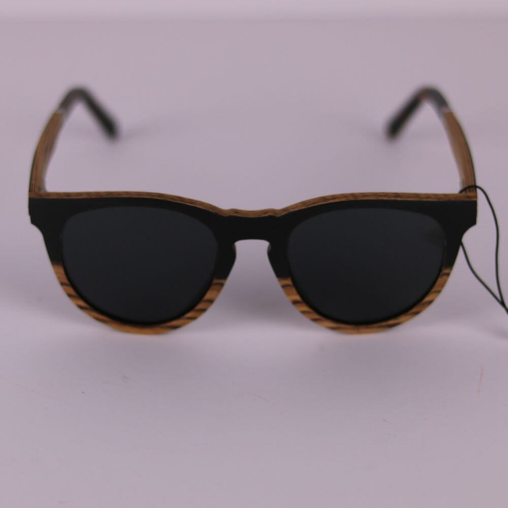 BARTIS MACKAY - Gafas de Sol Polarizadas de Madera de Estilo Retro con Contraste Natural