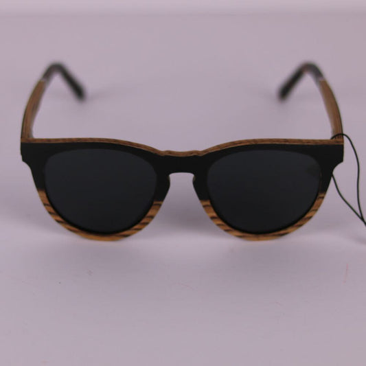 BARTIS MACKAY - Gafas de Sol Polarizadas de Madera de Estilo Retro con Contraste Natural