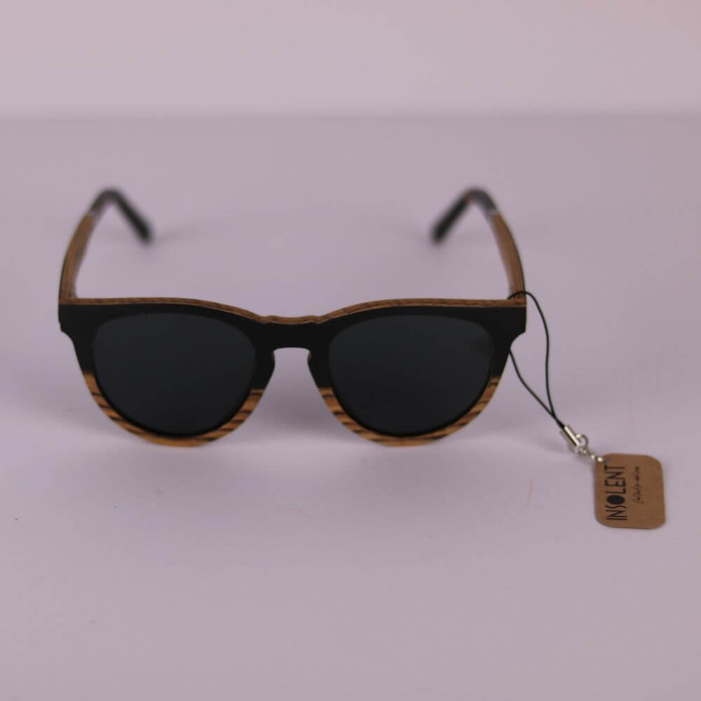 BARTIS MACKAY - Gafas de Sol Polarizadas de Madera de Estilo Retro con Contraste Natural