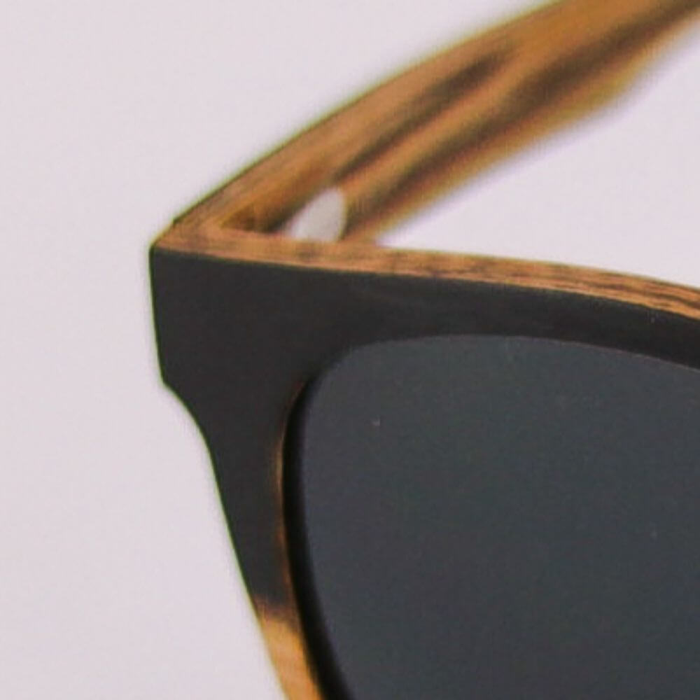 BARTIS MACKAY - Gafas de Sol Polarizadas de Madera de Estilo Retro con Contraste Natural