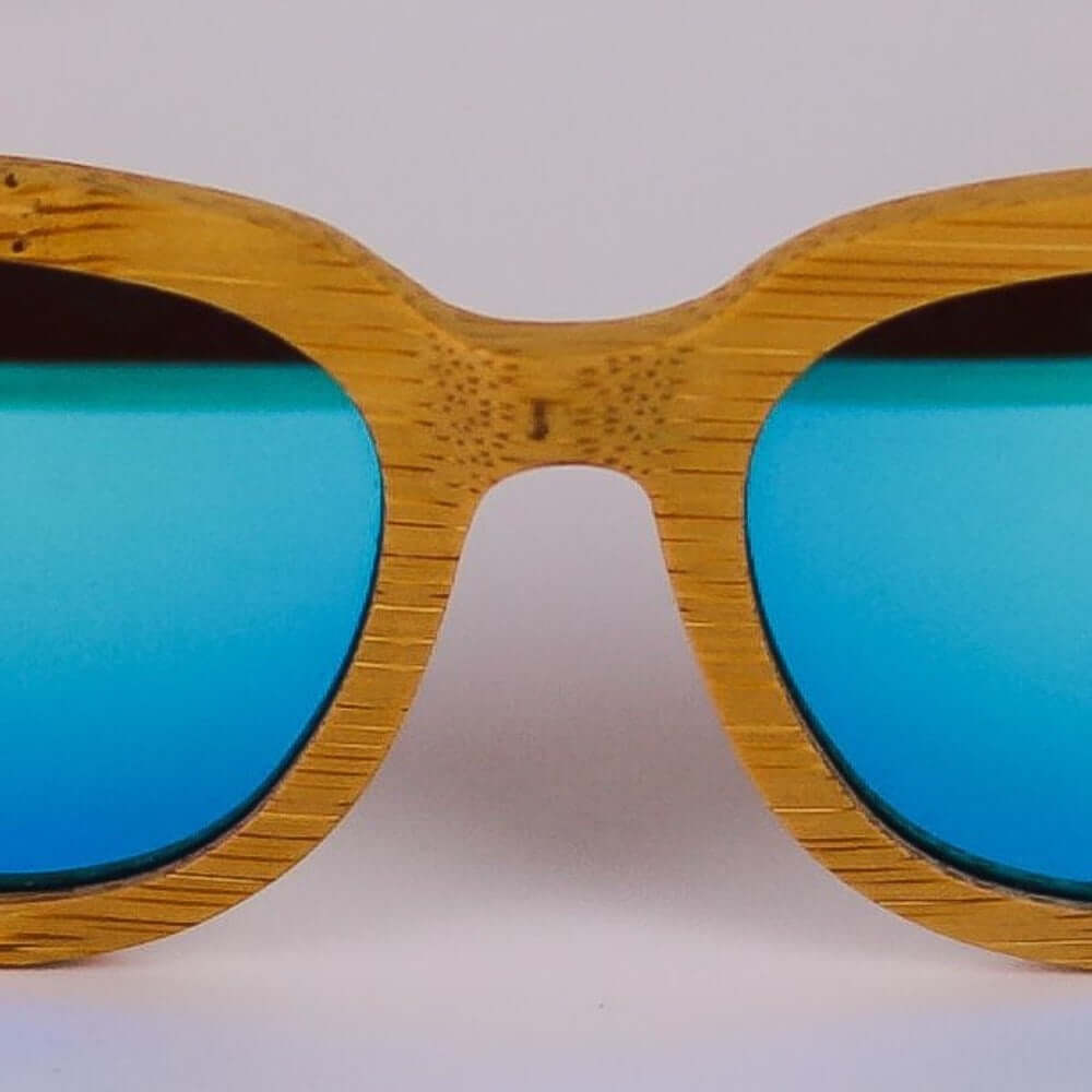 Detalle puente Gafas de sol polarizadas de madera BAMBUDY RIMM