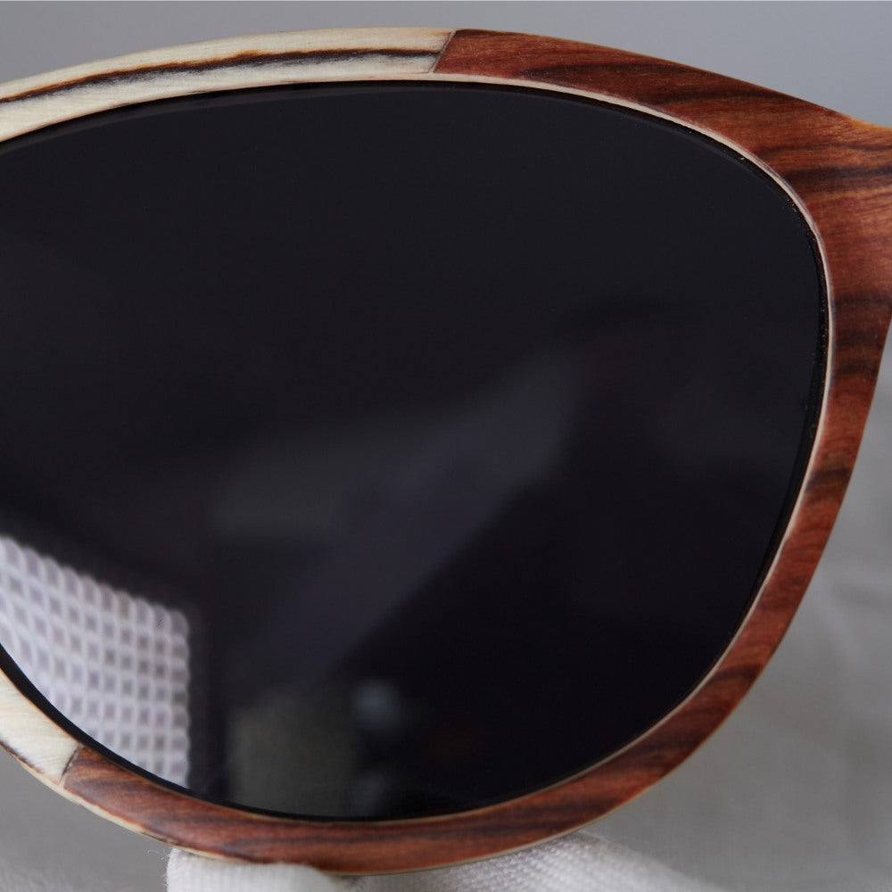 Detalle frontal Gafas de sol polarizadas CRAZY WOODIE