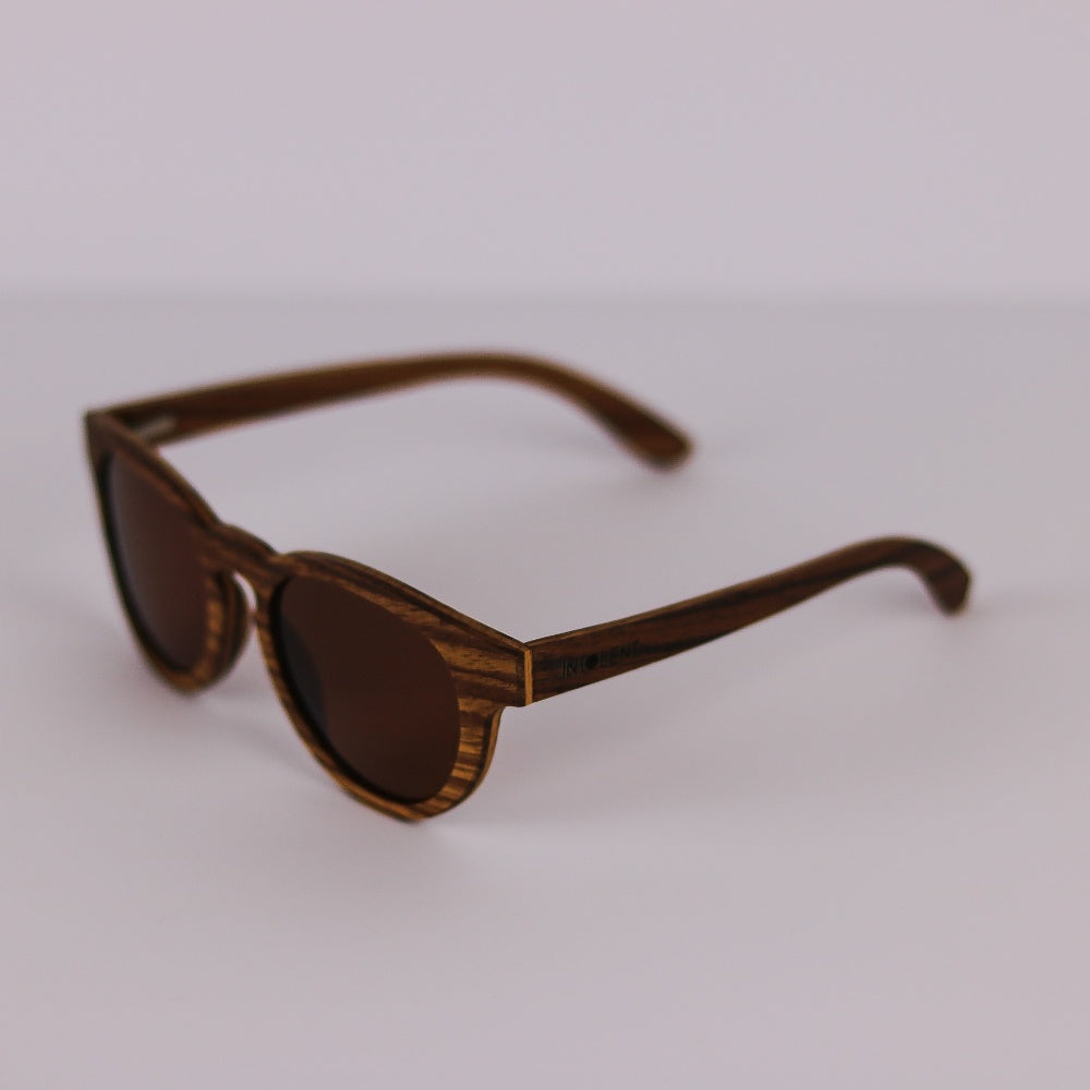 Panorámica Perfil Gafas de Sol polarizadas de madera ELLIOT WOLF