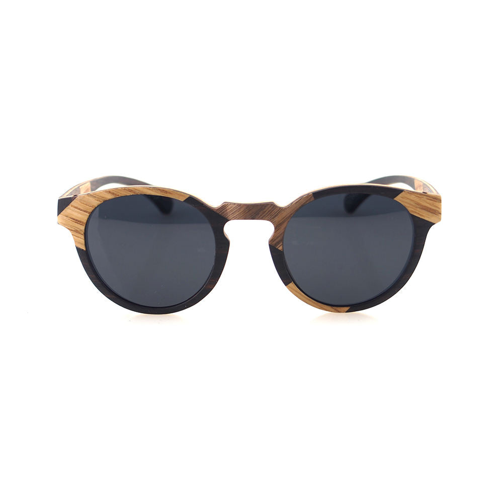 Vista frontal Gafas de Sol de madera polarizadas Glasspool Mosaic 