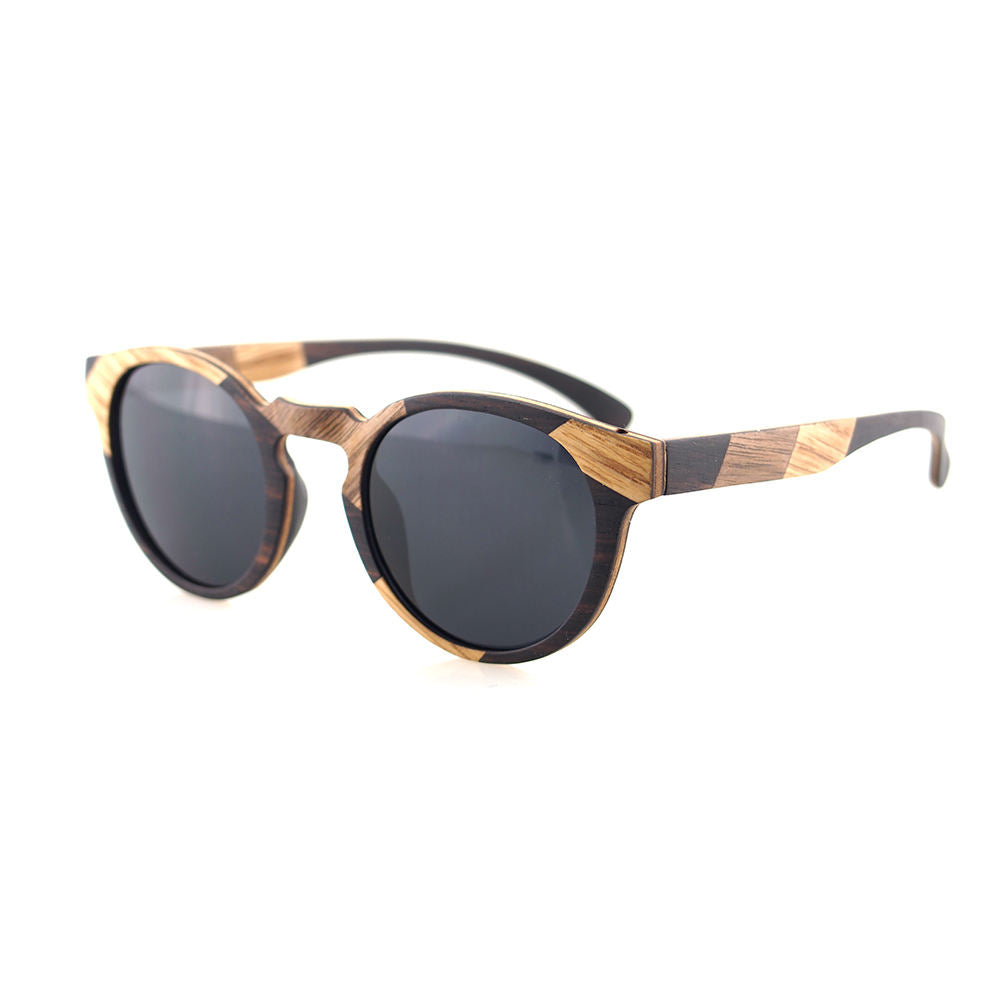 Vista lateral Gafas de Sol de madera polarizadas Glasspool Mosaic