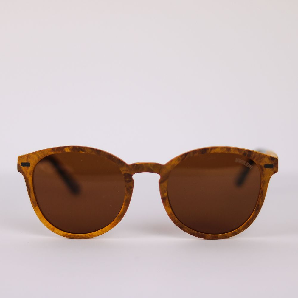 Vista frontal ampliada de las gafas de sol Gosling Carey de Insolent