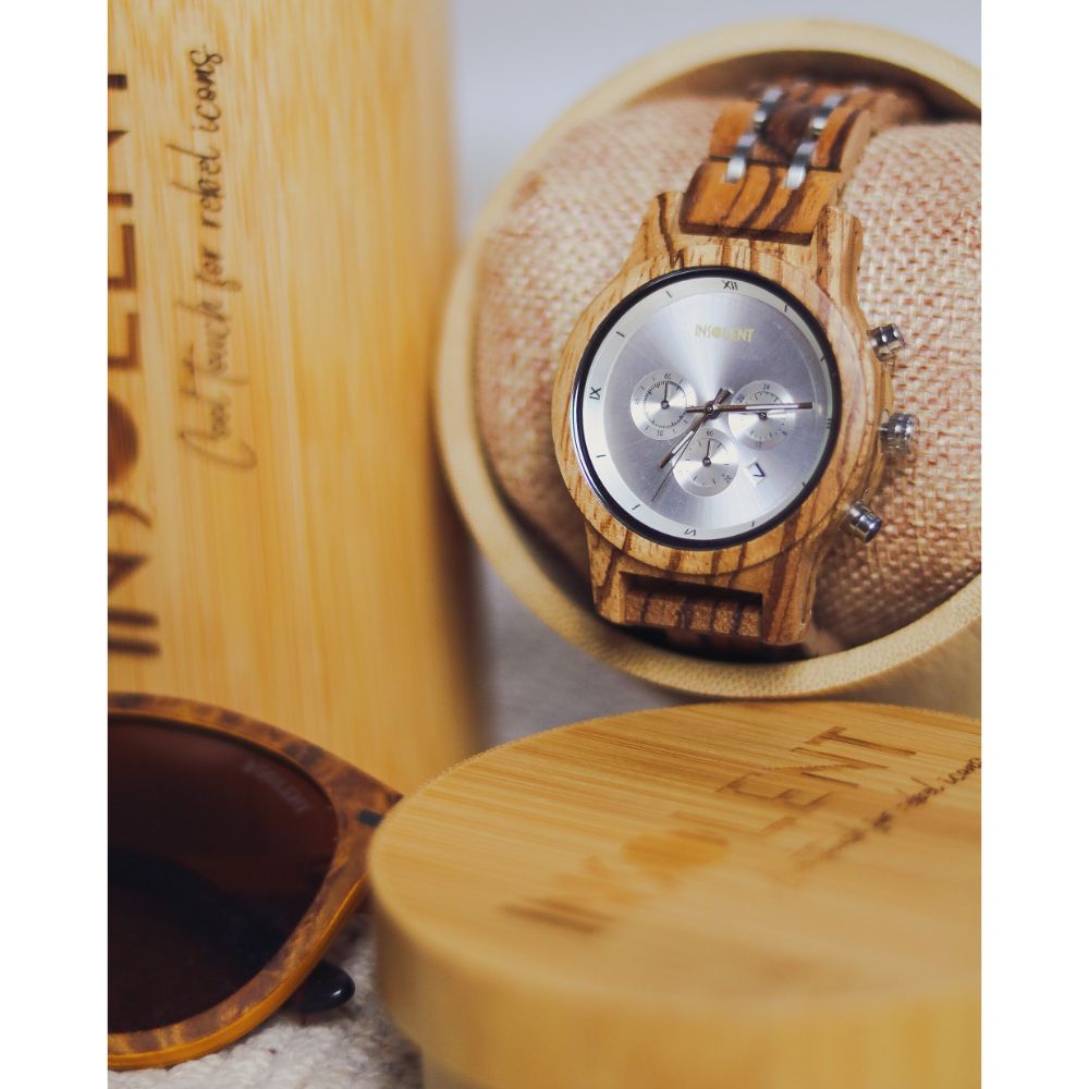 Reloj Bale Khan y gafas de sol Gosling Carey