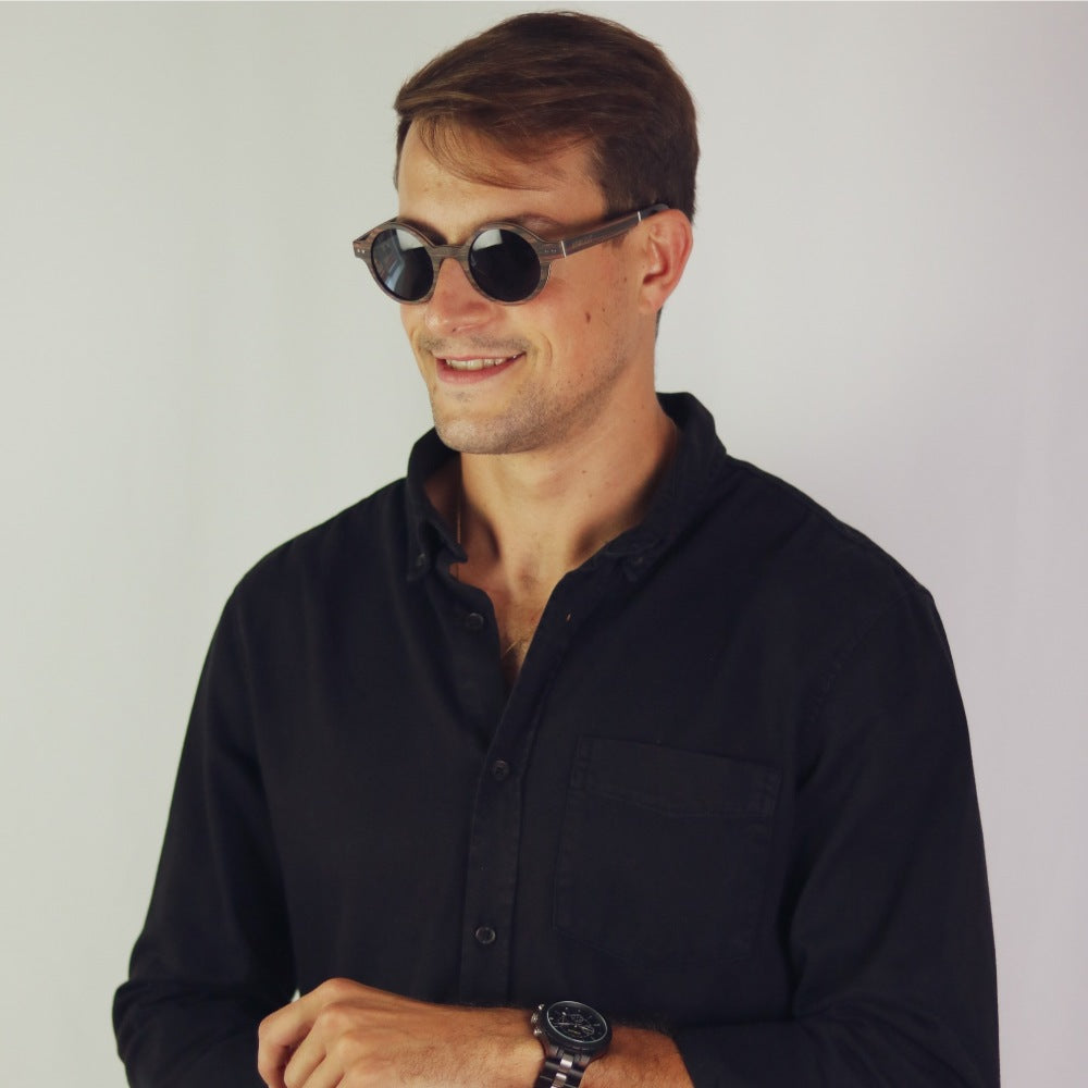 Gafas de Sol polarizadas de madera GOLFMASTER BLUE UV400