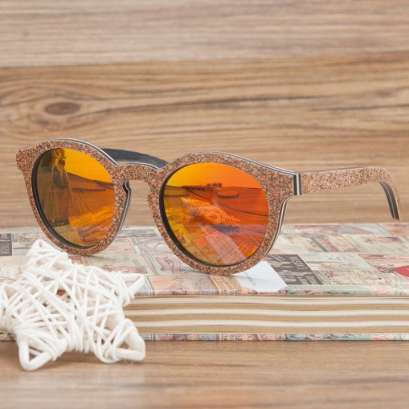 Composición  con estrella Gafas de sol de madera MILOS PEAK