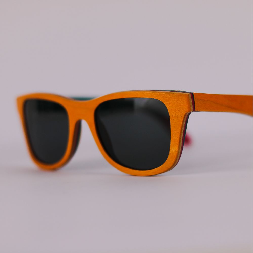 Detalle del frontal de la montura gafas de sol RODNEY CITRIC