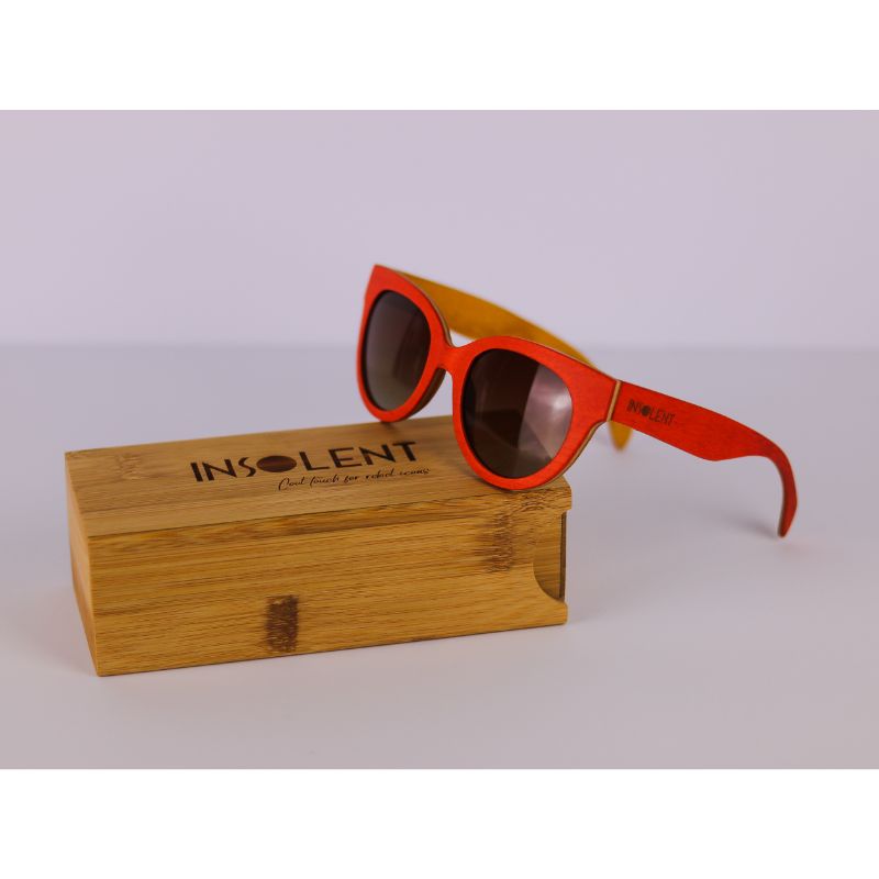 Presentación caja bambú gafas de sol modelo SARE IBIZA